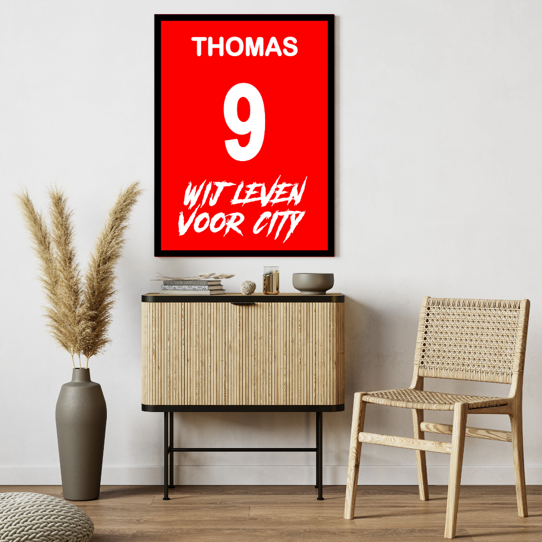 "Wij Leven Voor City" (ALM) Personalisable Framed Poster