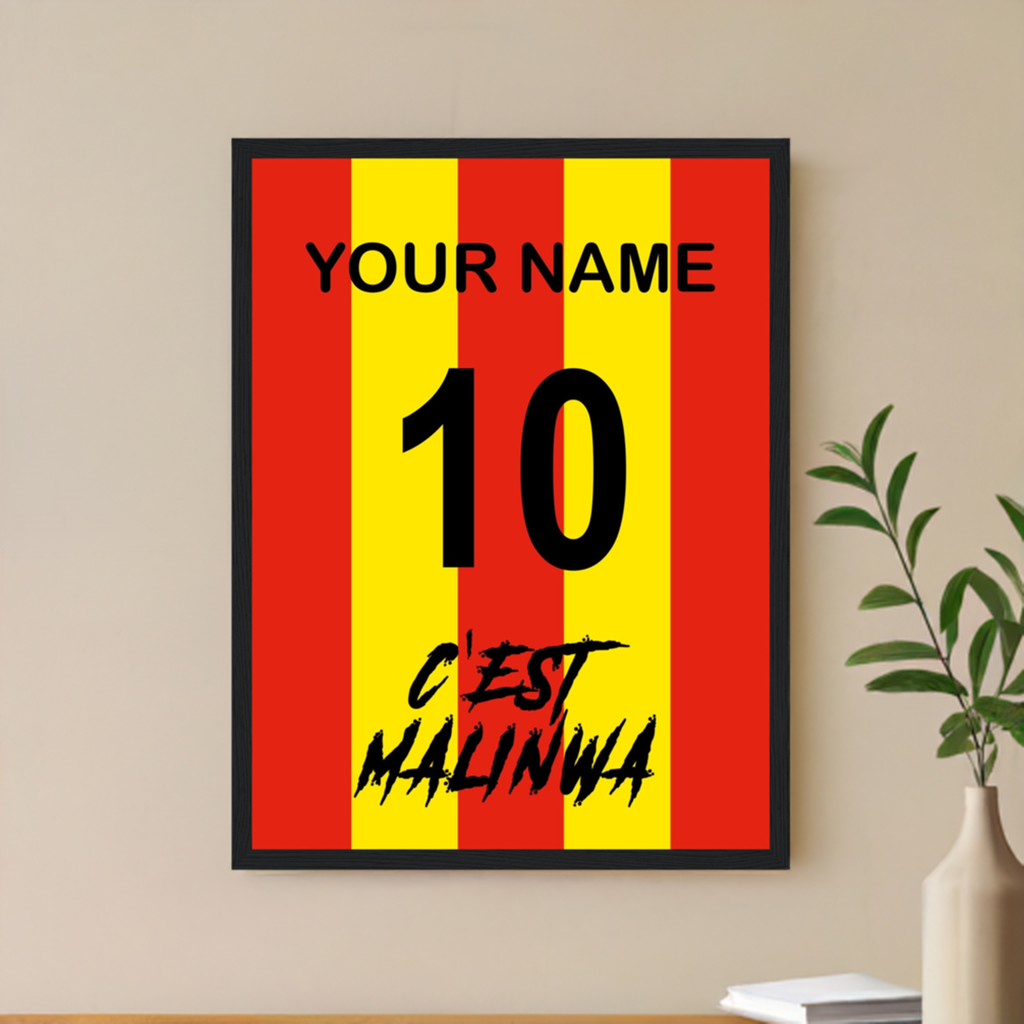 "C'est Malinwa" (KVM) Personaliseerbare Ingelijste Poster