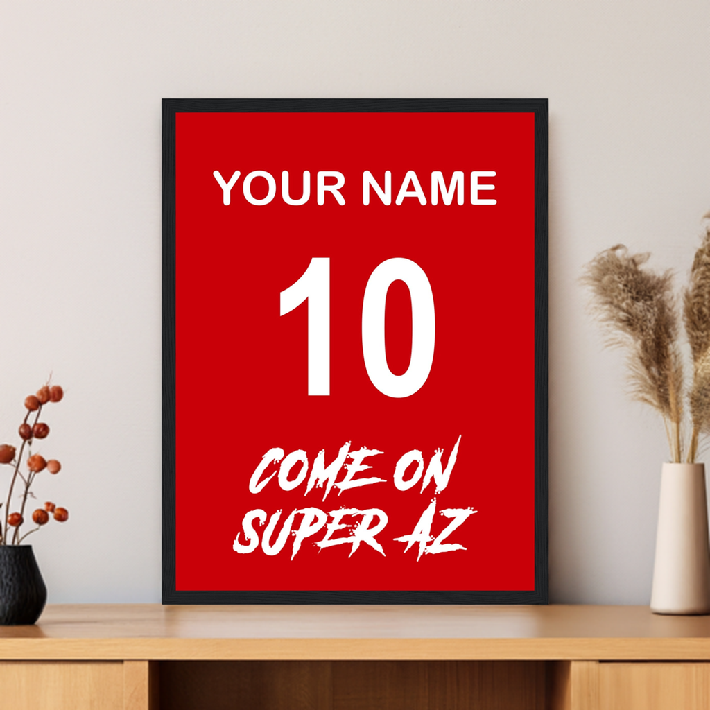 "Come On Super AZ" (AZ) Personalisable Framed Poster