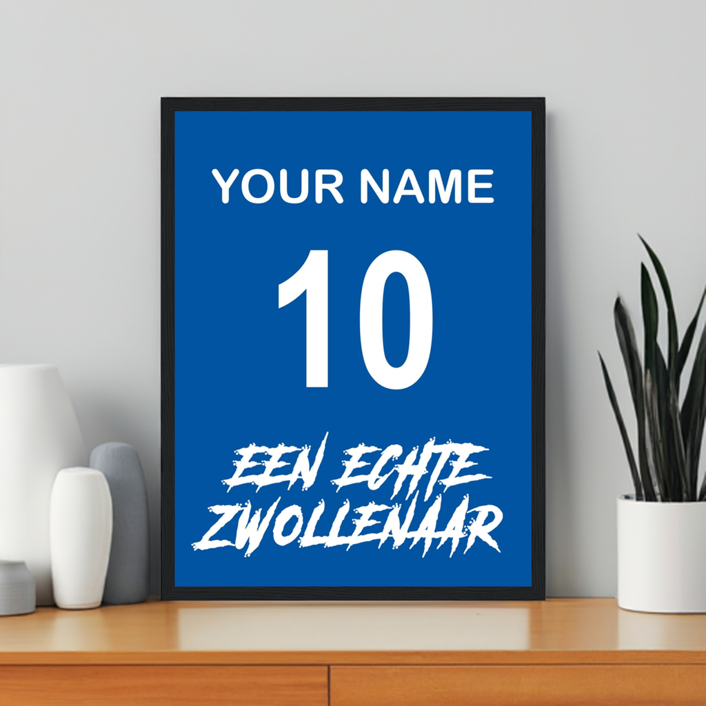 "Een Echte Zwollenaar" (PEC) Personalisable Framed Poster