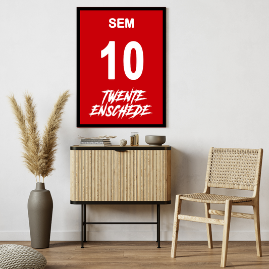 "Twente Enschede" (TWE) Personalisable Framed Poster
