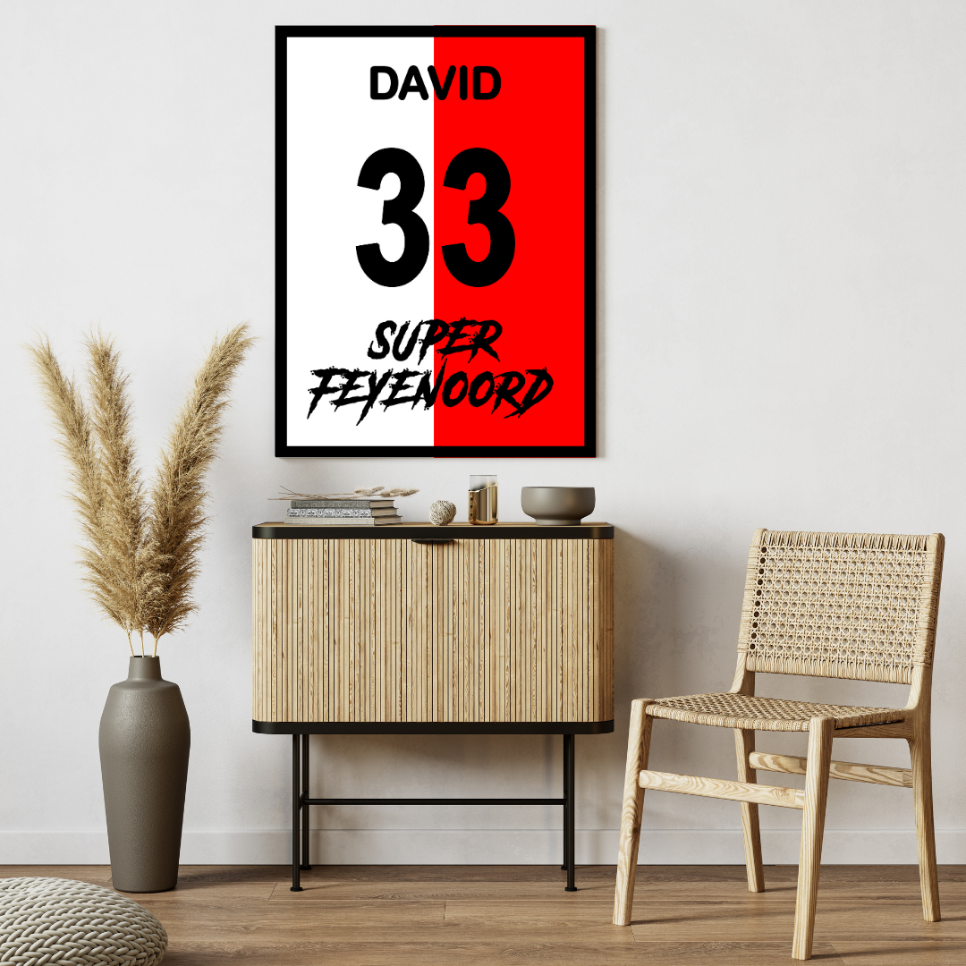 "Super Feyenoord" (FEY) Personalisable Framed Poster