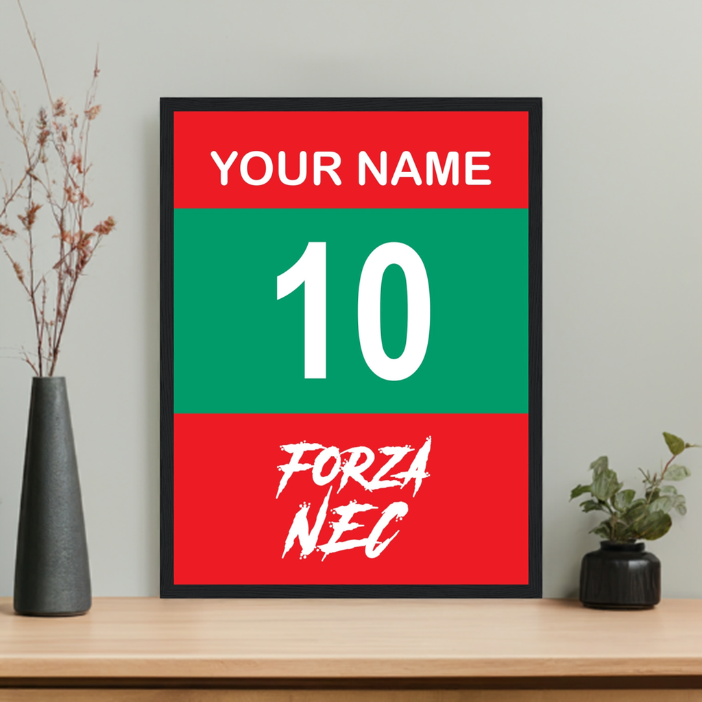 "Forza NEC" (NEC) Personalisable Framed Poster
