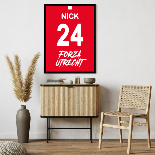 Poster Encadré Personnalisable "Forza Utrecht" (UTR)