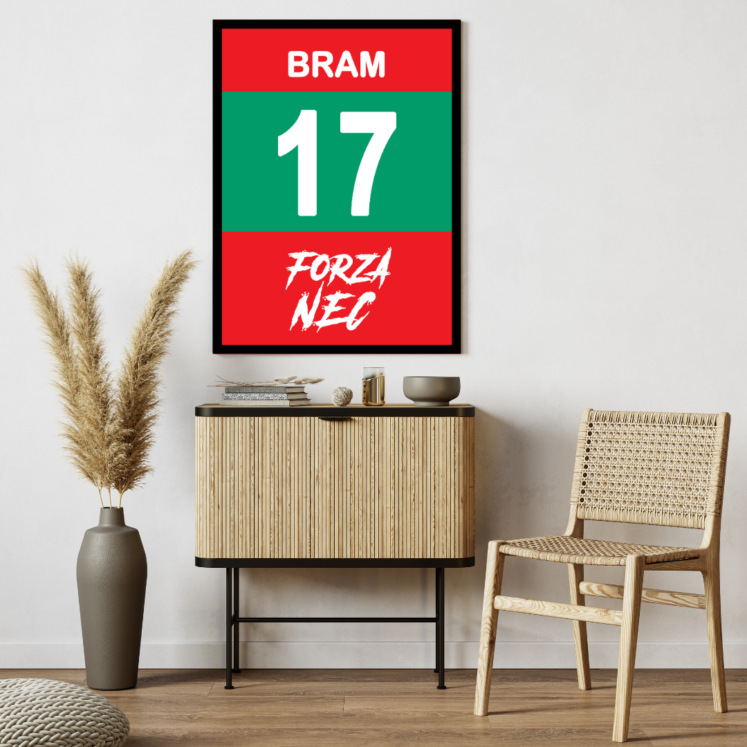 "Forza NEC" (NEC) Personalisable Framed Poster