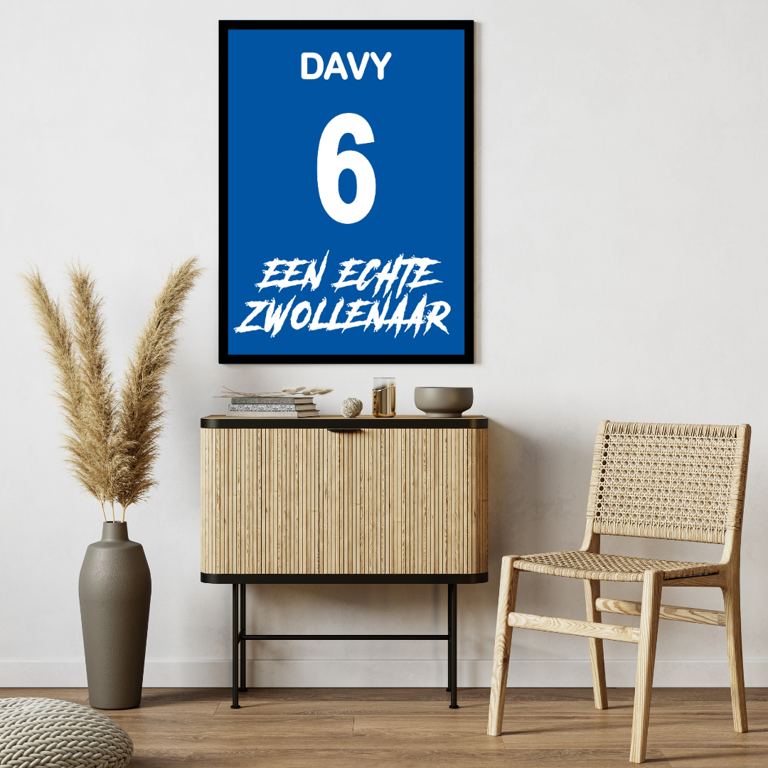 "Een Echte Zwollenaar" (PEC) Personalisable Framed Poster