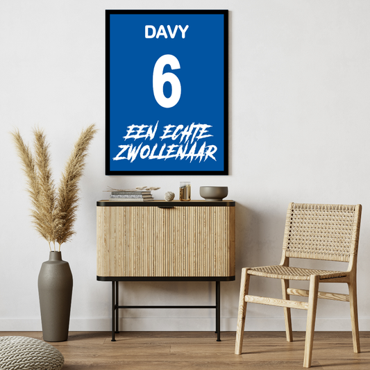 Poster Encadré Personnalisable "Een Echte Zwollenaar" (PEC)