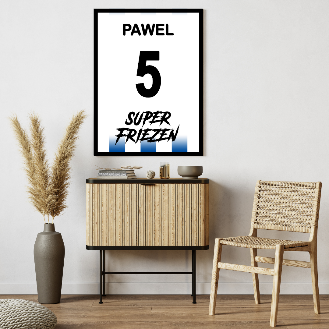 "Super Friezen" (HEE) Personalisable Framed Poster