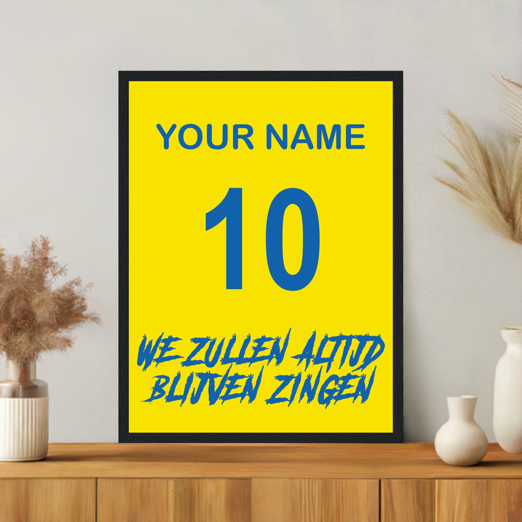 "We Zullen Altijd Blijven Zingen" (RKC) Personalisable Framed Poster