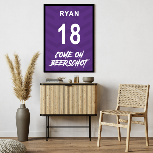 Poster Encadré Personnalisable "Come On Beerschot" (BEE)
