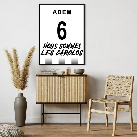 Poster Encadré Personnalisable "Nous Sommes Les Carolos" (RCSC)