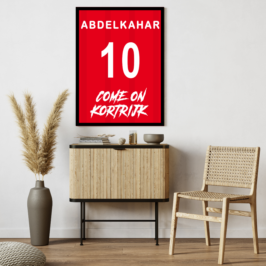 "Come On Kortrijk" (KVK) Personaliseerbare Ingelijste Poster