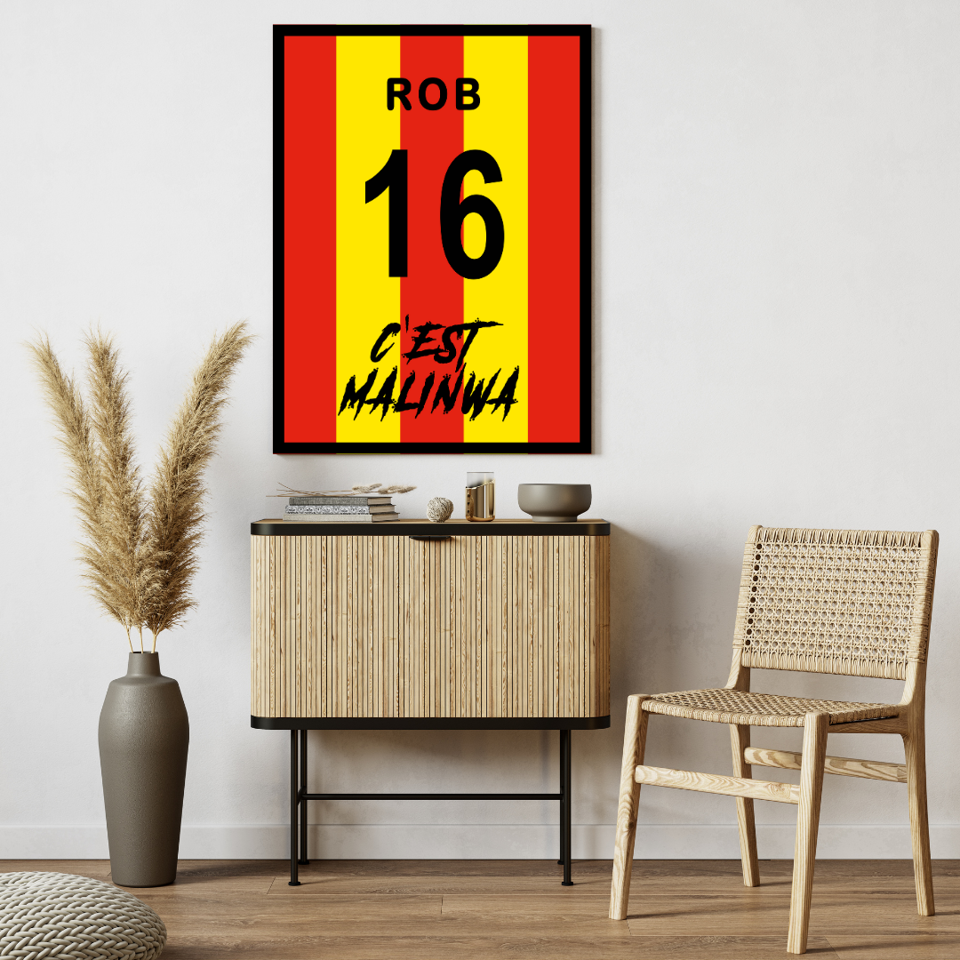 "C'est Malinwa" (KVM) Personaliseerbare Ingelijste Poster