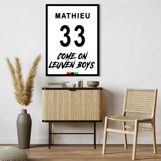 Poster Encadré Personnalisable "Come On Leuven Boys" (OHL)