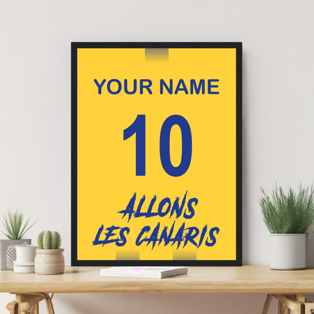 Poster Encadré Personnalisable "Allons Les Canaris" (STVV)