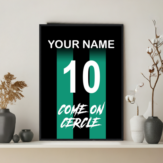 "Come On Cercle" (CER) Personalisable Framed Poster