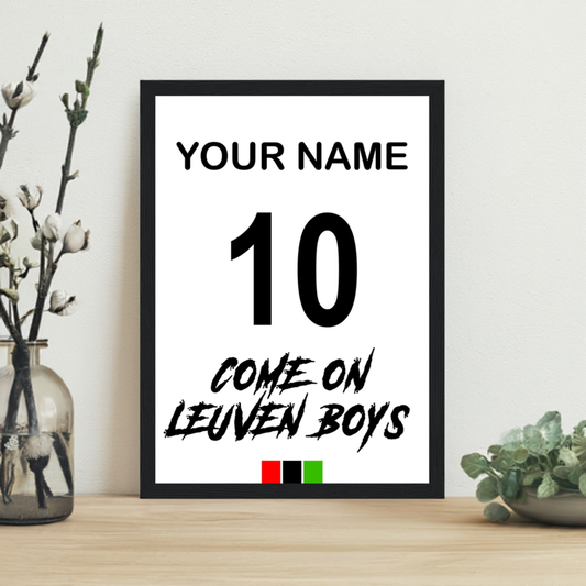 "Come On Leuven Boys" (OHL) Personalisable Framed Poster