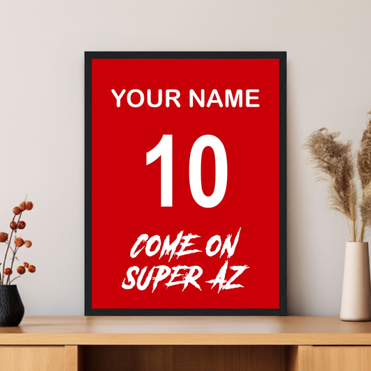 "Come On Super AZ" (AZ) Personalisable Framed Poster