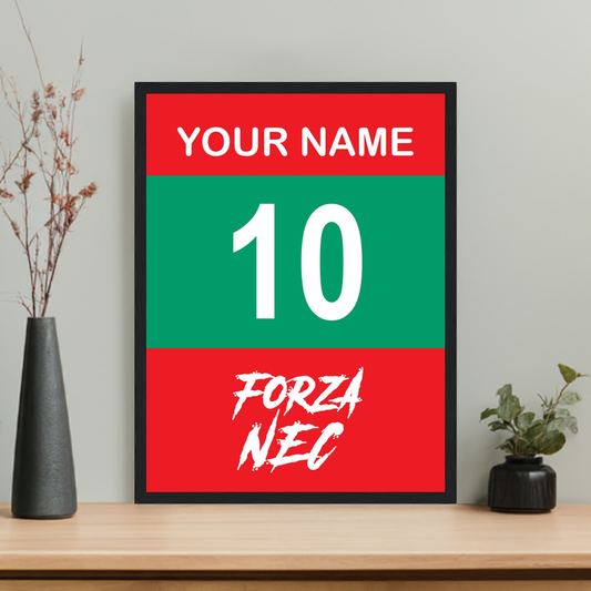 "Forza NEC" (NEC) Personalisable Framed Poster