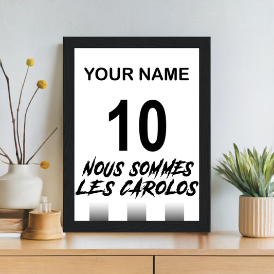 "Nous Sommes Les Carolos" (RCSC) Personalisable Framed Poster