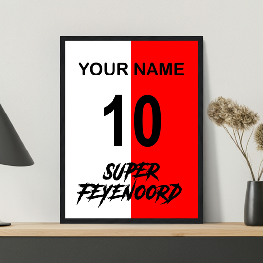 "Super Feyenoord" (FEY) Personalisable Framed Poster