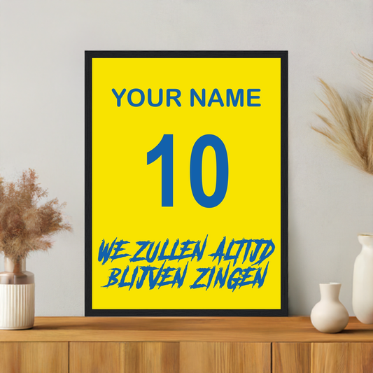 "We Zullen Altijd Blijven Zingen" (RKC) Personalisable Framed Poster