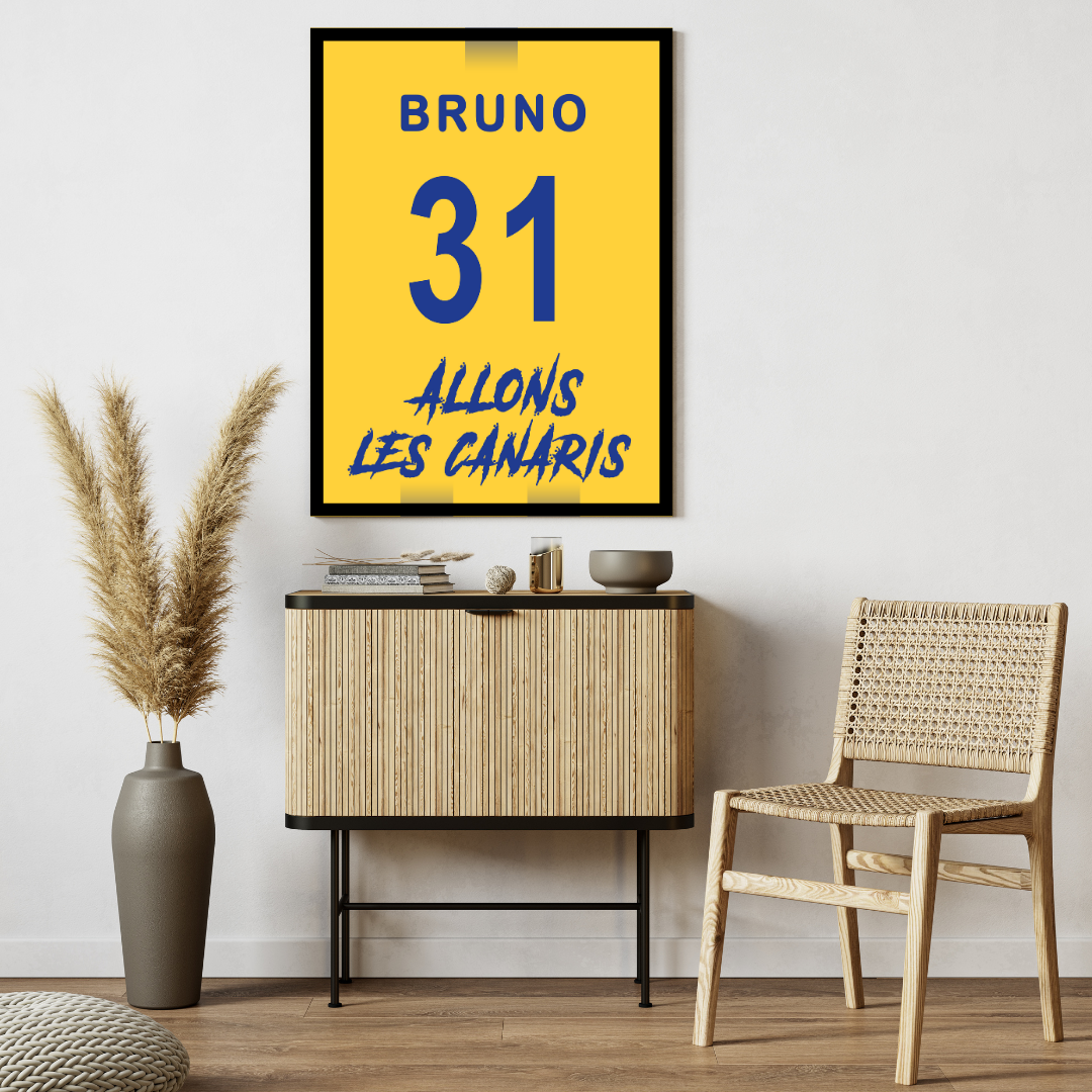 Poster Encadré Personnalisable "Allons Les Canaris" (STVV)